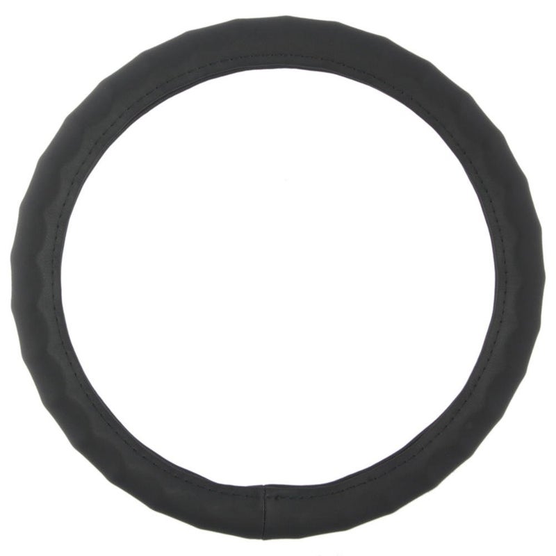 BDK Genuine Leather Ergonomic Non-Slip Grip Car Steering Wheel Cover Standard Size 14.5 to 15 inch - Image 4